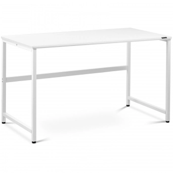 Biurko komputerowe na metalowym stelażu industrialne 120 x 60 cm białe