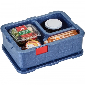 Pojemnik termoizolacyjny termiczny 4 komorowy do transportu posiłków 42 x 29 x 11 cm