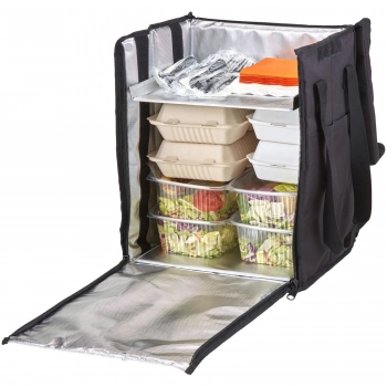 Torba plecak obiadowy termiczny do transportu lunchbox pizzy z półką 28 x 35.5 x 43 cm