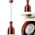 Lampa grzewcza do potraw na podczerwień IR wisząca mosiądz śr. 19 cm 250 W