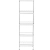 Regał druciany metalowy do magazynu garderoby 5 koszy 45 x 35 x 152 cm do 100 kg