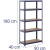 Regał magazynowy metalowy 5 półek 875 kg 90 x 40 x 180 cm niebieski