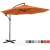 Parasol ogrodowy na wysięgniku okrągły uchylny śr. 300 cm pomarańczowy