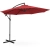Parasol ogrodowy na wysięgniku okrągły uchylny śr. 300 cm bordowy