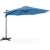 Parasol ogrodowy na wysięgniku bocznym uchylny okrągły śr. 300 cm niebieski