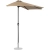 Półparasol przyścienny balkonowy tarasowy półokrągły 270 x 135 cm kremowy