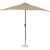 Półparasol przyścienny balkonowy tarasowy półokrągły 270 x 135 cm kremowy