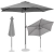 Parasol ogrodowy okrągły duży uchylny z korbką śr. 300 cm ciemnoszary