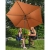 Parasol ogrodowy tarasowy okrągły uchylny z korbką śr. 270 cm pomarańczowy