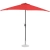 Półparasol przyścienny balkonowy tarasowy półokrągły 270 x 135 cm czerwony