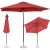 Parasol ogrodowy okrągły duży uchylny z korbką śr. 300 cm bordowy