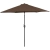 Parasol ogrodowy tarasowy okrągły uchylny z korbką śr. 270 cm brązowy