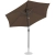 Parasol ogrodowy tarasowy okrągły uchylny z korbką śr. 270 cm brązowy