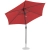 Parasol ogrodowy tarasowy okrągły uchylny z korbką śr. 270 cm bordowy