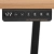 Biurko z regulacją wysokości elektryczne blat 120x60 cm wys. 730-1233 mm CZARNO-BRĄZOWE