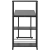 Biurko komputerowe z regałem industrialne LOFT do biura domu 110 x 50 cm czarne