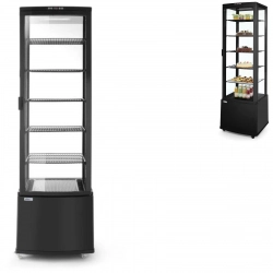 Witryna chłodnicza cukiernicza na kółkach 5 półek 280L LED  - czarna