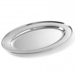 Stalowy półmisek do mięs i wędlin owalny dł. 24 cm - Hendi  404102