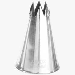 Końcówka tylka gwiazdka do rękawów worków cukierniczych stalowa śr. 14mm - HENDI 551431