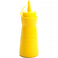Dyspenser dozownik do sosów zimnych Easy Squeeze 600ml żółty - Hendi 558423