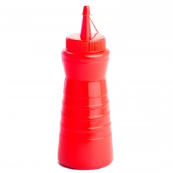 Dyspenser dozownik do sosów zimnych Easy Squeeze 600ml czerwony - Hendi 558430
