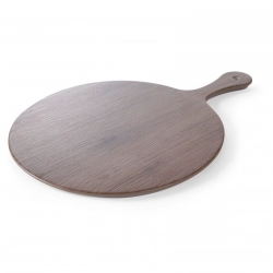 Płyta z uchwytem do serwowania dań imitacja drewna dębowego melamina śr. 300mm - Hendi 561300