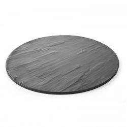 Płyta do serwowania dań imitacja łupka melamina śr. 430mm - Hendi 561416