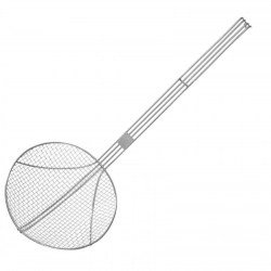 Cedzak sitko do smażenia w głębokim oleju ze stali nierdzewnej śr. 200 mm - Hendi 640609