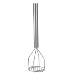 Ubijak tłuczek do ziemniaków puree profesjonalny ze stali nierdzewnej śr. 118mm dł. 456mm - Hendi 693261