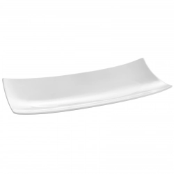 Półmisek dekoracyjny prostokątny taca BARKA 218x105mm biała porcelana - Hendi 785546