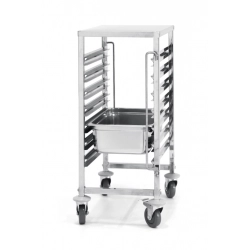 Wózek do transportu pojemników 7 x GN 1/1 z blatem roboczym - Hendi 810668
