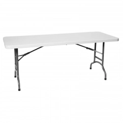 Stół cateringowy składany biały 183x75cm do 150kg - Hendi 810910