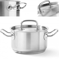 Garnek średni z pokrywką Kitchen Line 22.4 l 360 x 220 mm - Hendi 836064