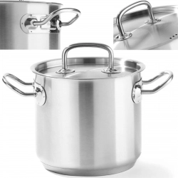 Garnek wysoki z pokrywką Kitchen Line 36.5 l 360 x 360 mm - Hendi 837610