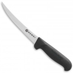 Nóż rzeźniczy do trybowania i filetowania mięsa zakrzywiony dł. 150 mm - Hendi 840139