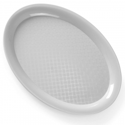 Taca Fast Food owalna 26.5x19.5cm - szara
