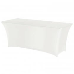 Obrus prostokątny bez prasowania 183x760cm tkanina Jersey biały - Hendi 814420
