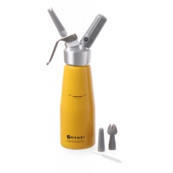Syfon do bitej śmietany Kurt Scheller Żółty 0,5 L - Hendi 975855