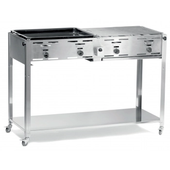 Grill gazowy "Master Quattro" 4 palniki 22kW mobilny - Hendi 154908