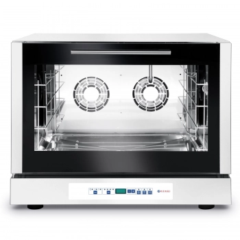 Piec konwekcyjny piekarniczy z nawilżaniem 4 blachy 60x40cm programowalny 6400W 400V - Hendi 225059