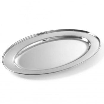 Stalowy półmisek do mięs i wędlin owalny dł. 24 cm - Hendi  404102