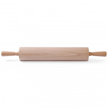 Wałek do ciasta drewniany z łożyskamiu kulkowymi śr. 75mm dł. 395/605mm - Hendi 515020