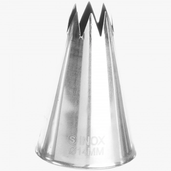 Końcówka tylka gwiazdka do rękawów worków cukierniczych stalowa śr. 14mm - HENDI 551431