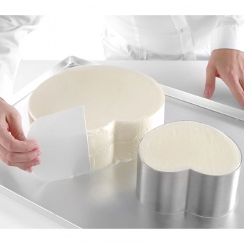 Skrobka cukiernicza do ciasta PÓŁOKRĄGŁA 130x100mm - ZESTAW 6szt.  - HENDI 554197