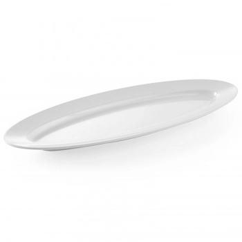 Półmisek z melaminy owalny dł. 61cm wys. 4cm biały - Hendi 561645