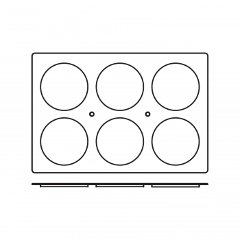 Foremki silikonowe nieprzywierające do pieczenia 6x DISC 600x400mm Hendi 676288
