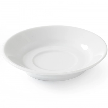 Spodek do filiżanki do kawy OPTIMA biała porcelana śr. 90mm zestaw 12szt. - Hendi 770917