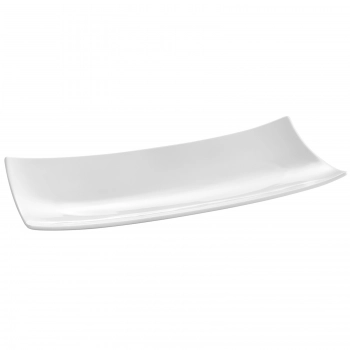 Półmisek dekoracyjny prostokątny taca BARKA 218x105mm biała porcelana - Hendi 785546