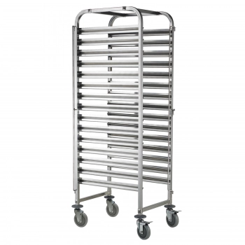 Wózek stalowy do transportu tac blach pojemników 15 x GN1/1 - Hendi 810613