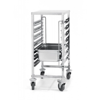 Wózek do transportu pojemników 7 x GN 1/1 z blatem roboczym - Hendi 810668